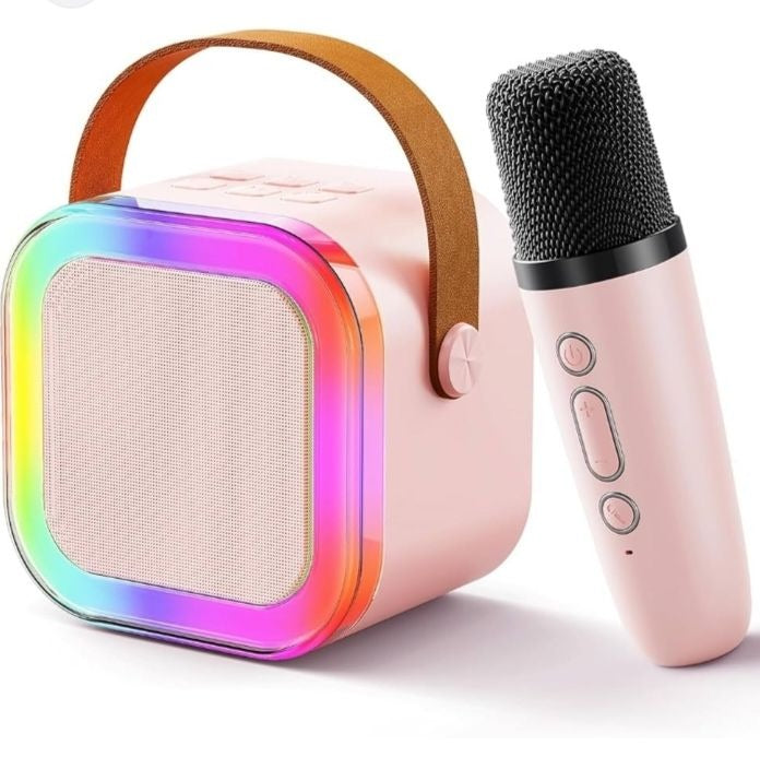 K12 Portable Speaker With Double Mic | Karaoke Microphone With Speaker | Portable Wireless Bluetooth Speaker