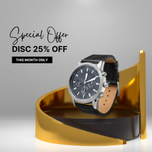 Men's Golden Chain Watch